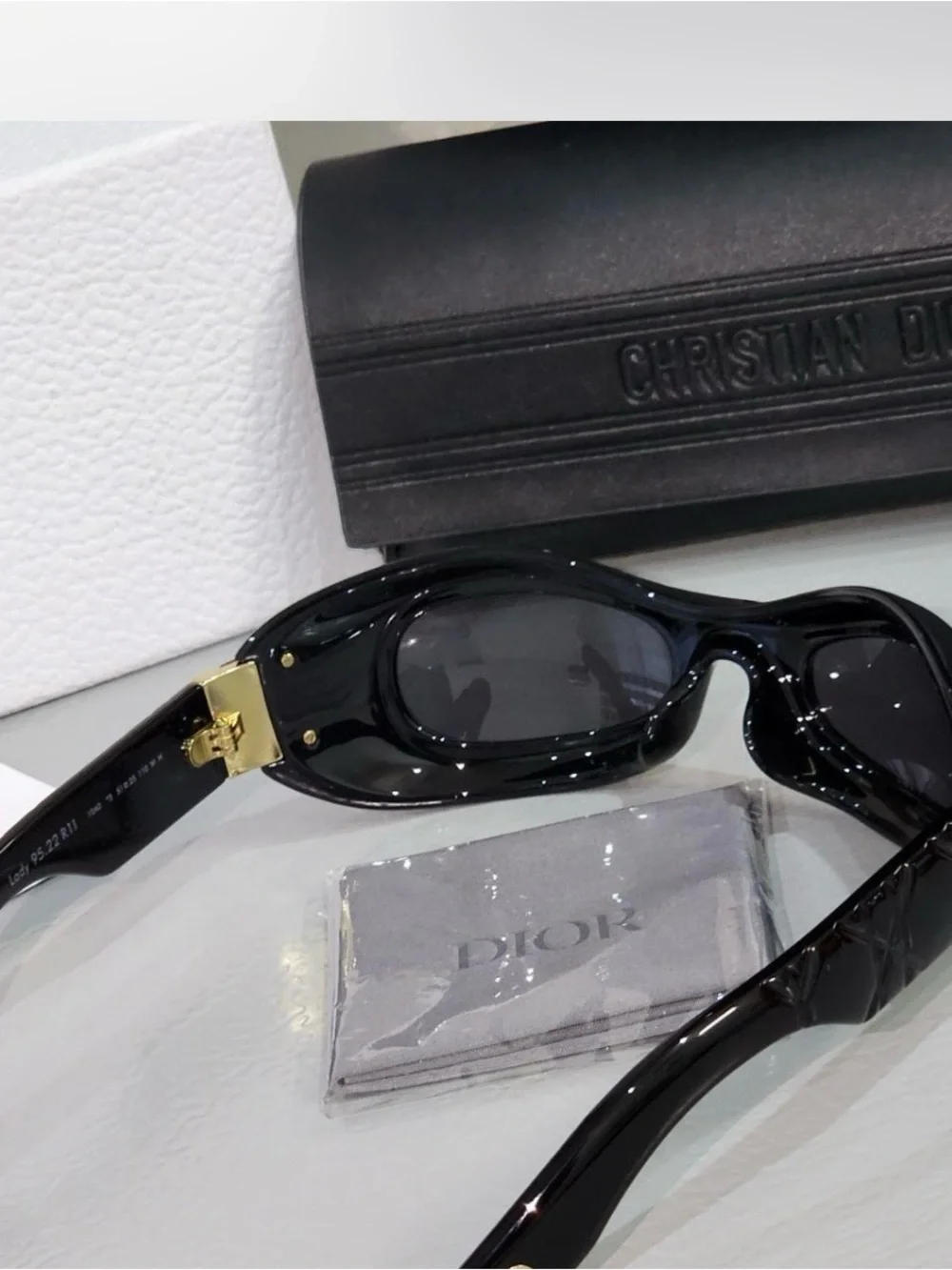 NEW Dior Eyewear Lady 95.22 R1I rectangular sunglasses full inclusion - Picture 14 of 16